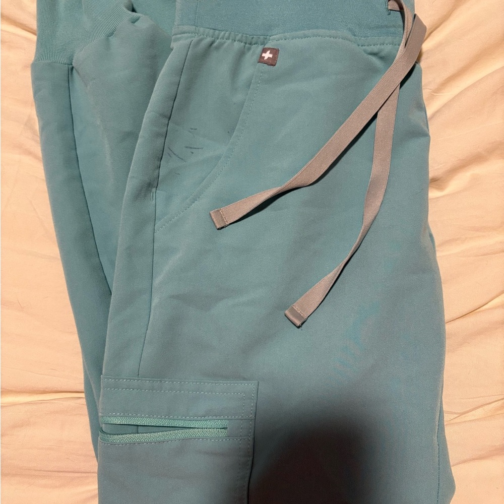 Figs Women's Teal Joggers - Picture 2 of 4